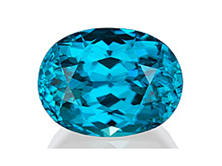 Blue Zircon 13.2x10mm Oval 10.42ct