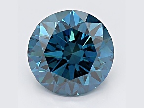 2.01ct Deep Blue Round Lab-Grown Diamond SI1 Clarity IGI Certified