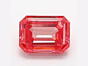 1.39ct Vivid Pink Emerald Cut Lab-Grown Diamond SI1 Clarity IGI Certified