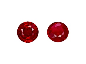 Ruby 5.3mm Round Matched Pair 1.23ctw