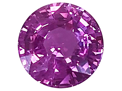 Purple Sapphire Loose Gemstone Unheated 8.2mm Round 2.54ct