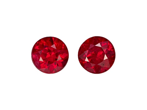 Ruby 3.85mm Round Matched Pair 0.60ctw