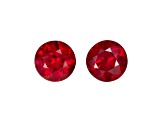 Ruby 3.85mm Round Matched Pair 0.60ctw