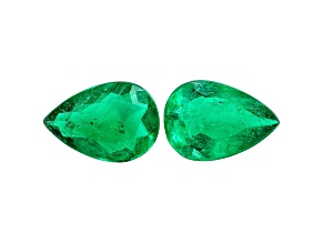 Colombian Emerald 10x7mm Pear Shape Matched Pair 2.60ctw