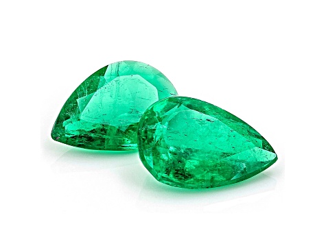 Colombian Emerald 10x7mm Pear Shape Matched Pair 2.60ctw