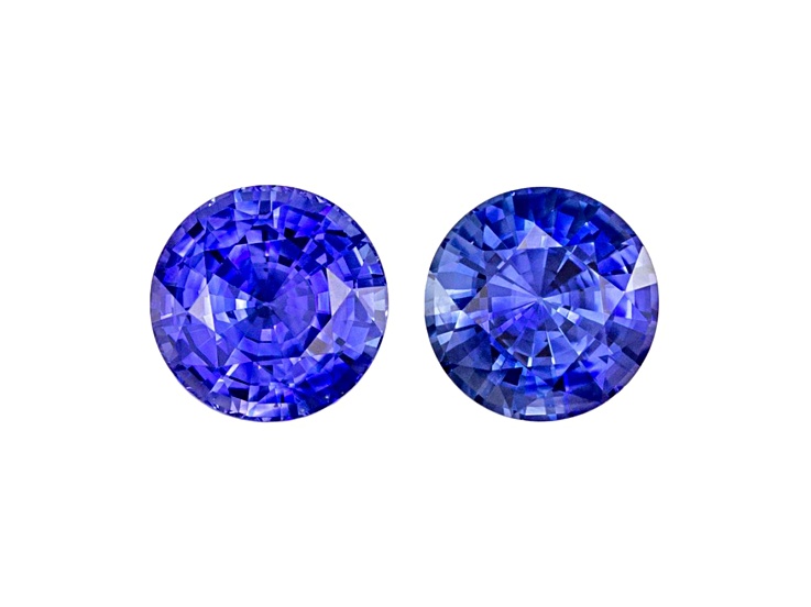Sapphire 6.5mm Round Matched Pair 2.74ctw