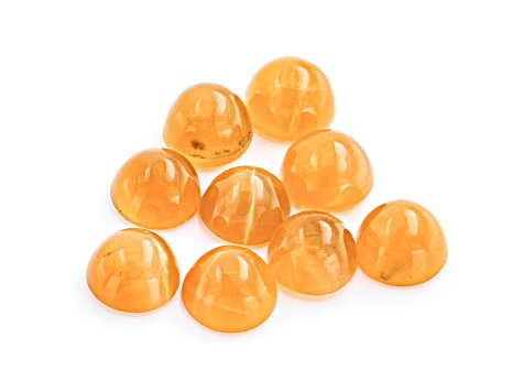 Fire Opal Cat's Eye 5mm Round Set of 9 4.00ctw