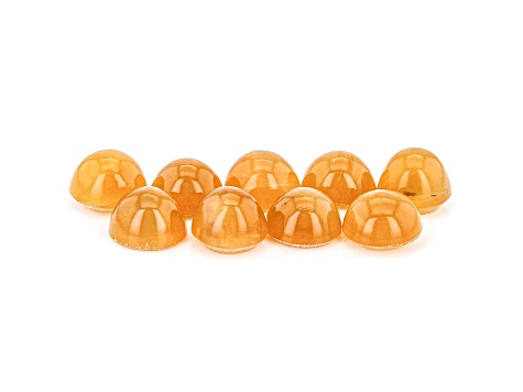 Fire Opal Cat's Eye 5mm Round Set of 9 4.00ctw