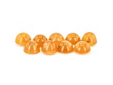 Fire Opal Cat's Eye 5mm Round Set of 9 4.00ctw