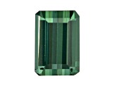 Bluish Green Tourmaline 6.5x4.5mm Emerald Cut 0.89ct
