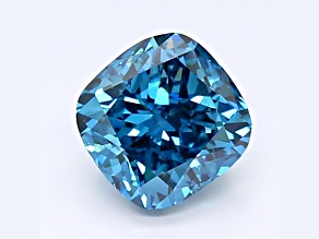 1.28ct Deep Blue Cushion Lab-Grown Diamond SI1 Clarity GIA Certified