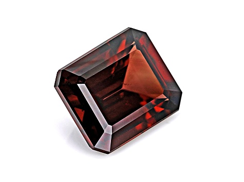 Red Zircon 12x10mm Emerald Cut 7.50ct