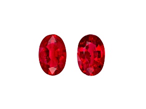 Ruby 6x4mm Oval Matched Pair 0.96ctw