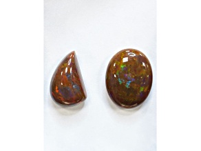 Ethiopian Opal Cabochon Set of 2 17.62ctw