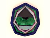 Intarsia Multi-Stone Inlay 26.5x23.5mm Octagon