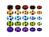 Multi-Stone Calibrated Oval Set of 25 35.00ctw