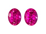 Rubelllite Tourmaline 8.2x6.2mm Oval Matched Pair 2.74ctw
