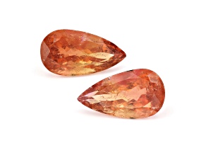 Imperial Topaz Pear Shape Set of 2. 22.61ctw