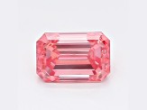 0.93ct Vivid Pink Emerald Cut Lab-Grown Diamond VS2 Clarity IGI Certified