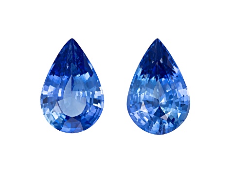 Sapphire 8.9x5.9mm Pear Shape Matched Pair 2.5ctw