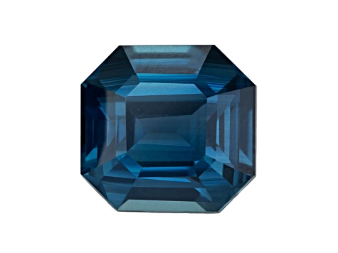 Blue-Green Sapphire Loose Gemstone 6.5x6.2mm Emerald Cut 1.57ct