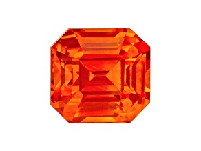 Orange Sapphire 7.63x7.22mm Emerald Cut 3.06ct