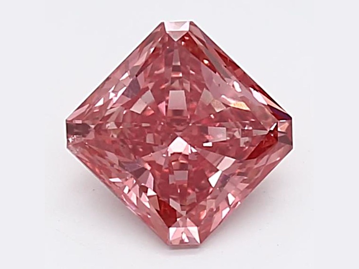 1.35ct Vivid Pink Radiant Cut Lab-Grown Diamond SI1 Clarity IGI Certified