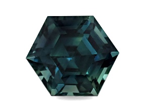 Teal Sapphire Unheated 8.42x7.53mm Hexagon 2.65ct