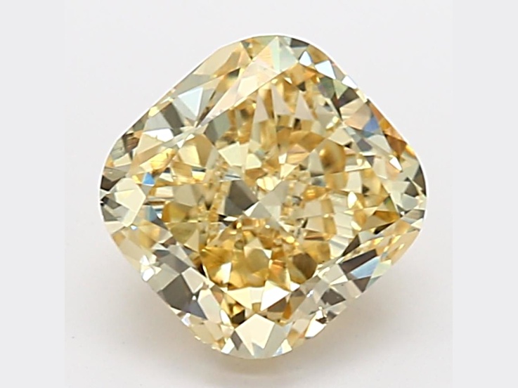 2.37ct Intense Yellow Cushion Lab-Grown Diamond SI1 Clarity IGI