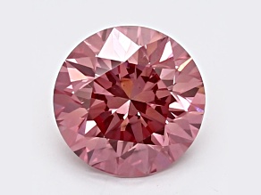 1.52ct Vivid Pink Round Lab-Grown Diamond SI1 Clarity IGI Certified