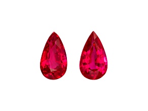 Ruby 5x2.9mm Pear Shape Matched Pair 0.46ctw