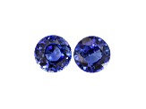 Sapphire 7mm Round Matched Pair 1.58ctw