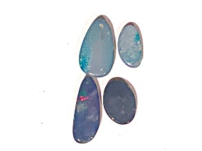 Opal on Ironstone Free-Form Doublet Set of 4 4.80ctw