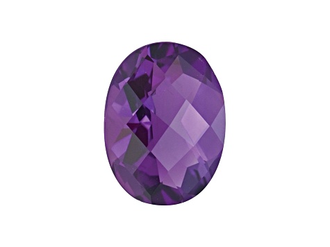 Amethyst 8x6mm Oval Checkerboard Cut 1.2ct