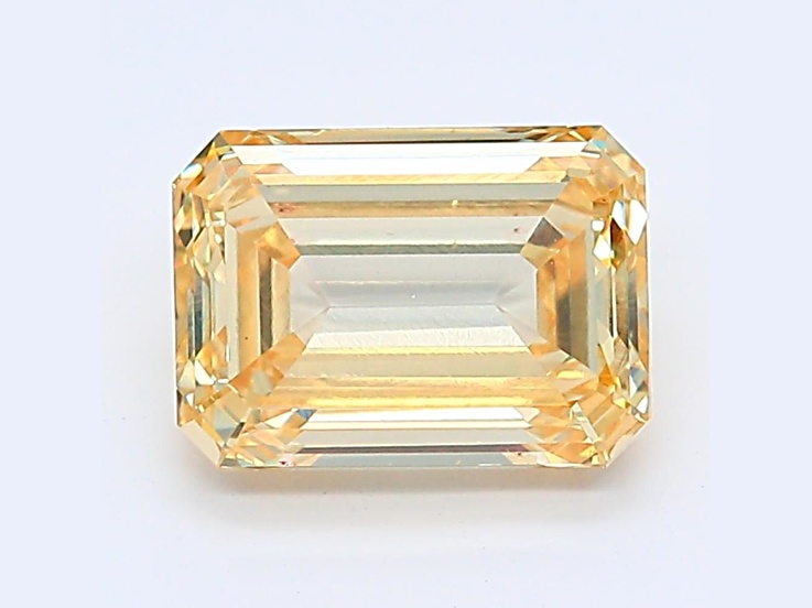 2.05ct Intense Yellow Emerald Cut Lab-Grown Diamond VS2 Clarity IGI  Certified