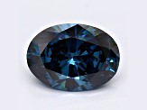 1.13ct Dark Blue Oval Lab-Grown Diamond VVS2 Clarity IGI Certified