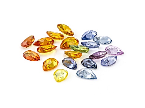 Multi-Color Sapphire Pear Shape Parcel 8.70ctw