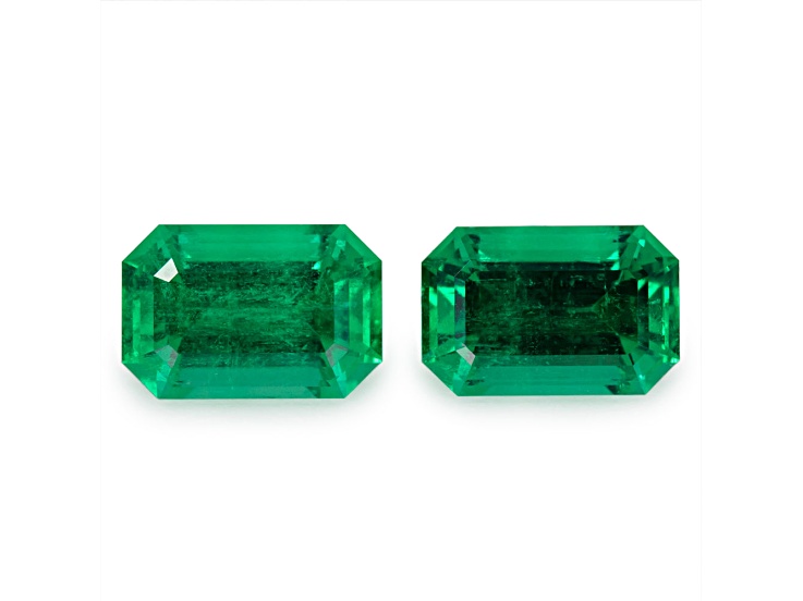 Panjshir Valley Emerald Pair 6.0x4.0mm Emerald Cut 1.08ctw