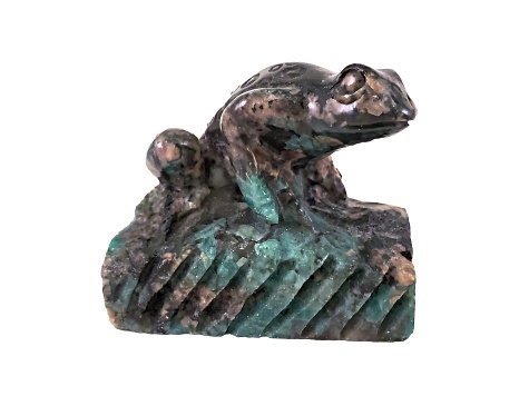 Brazilian Emerald Frog Carving 2.5x1.5in