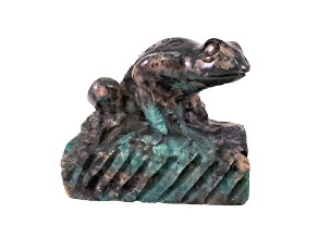 Brazilian Emerald Frog Carving 2.5x1.5in