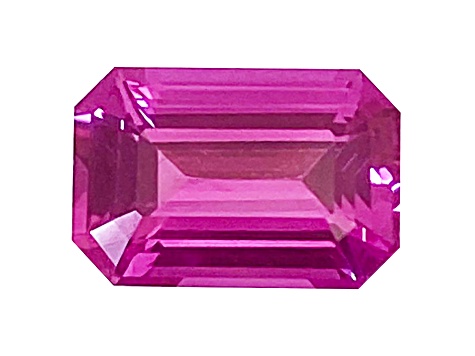 Pink Sapphire Loose Gemstone 8.9x6mm Emerald Cut 2.1ct