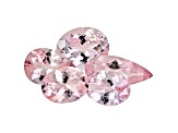 Morganite Mixed Shape Set of 5 7.95ctw