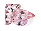 Morganite Mixed Shape Set of 5 7.95ctw