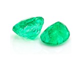Colombian Emerald 7.3x6.0mm Oval Matched Pair 2.05ctw