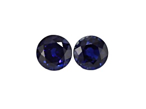 Sapphire 5.3mm Round Matched Pair 1.53ctw