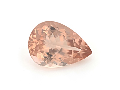 Peach Morganite 15.3x10.9mm Pear Shape 5.66ct