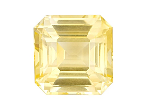 Yellow Sapphire Loose Gemstone Unheated 6.7mm Emerald Cut 2.07ct
