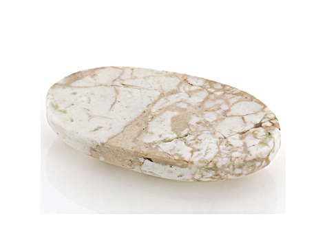 White Horse Agate 29.7x17.5mm Oval Cabochon 25.00ct
