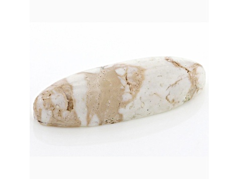 White Horse Agate 30x11mm Oval Cabochon 17.44ct
