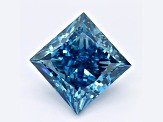 2.17ct Deep Blue Princess Cut Lab-Grown Diamond SI2 Clarity GIA Certified